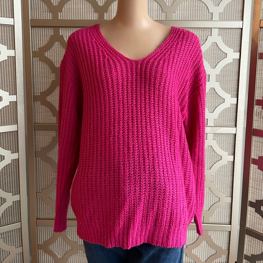 Pink Lily! BRAND NEW! Never Worn! Medium! Bright Pink Sweater!